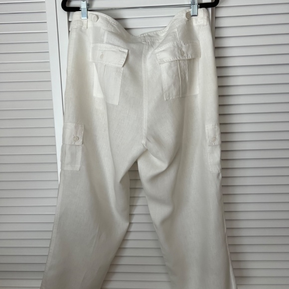 Tommy Bahama white linen pants size 12 - Picture 3 of 11